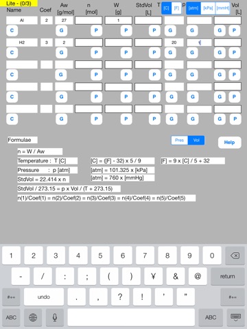 Mol Calculator Lite screenshot 2