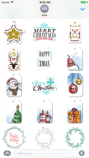 Merry Christmas label pack - Fx Sticker(圖3)-速報App