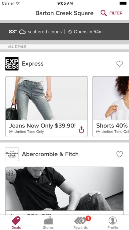 Barton Creek Square, powered by Malltip