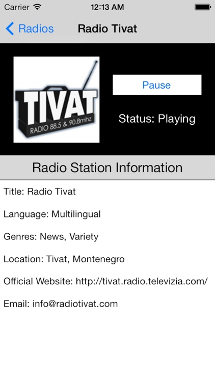 Montenegro Radio Live Player (Montenegrin)
