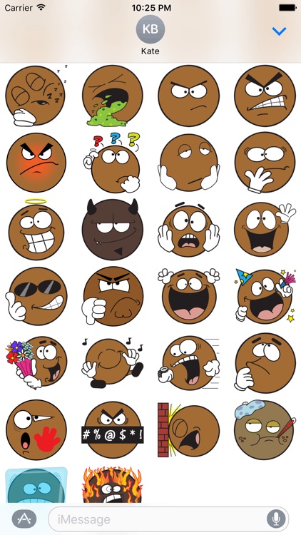 Ochat: Brown Smiley & Emoji Stickers for iMessage