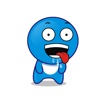 Blubby Stickers - Blue Monster Emoji Set