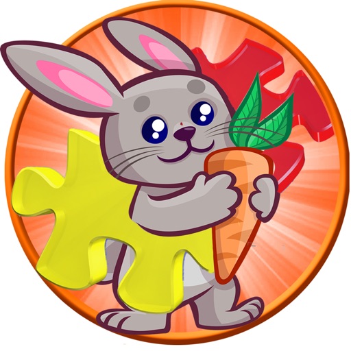 Baby Bunny Rabbit Jigsaw Puzzle Game Icon