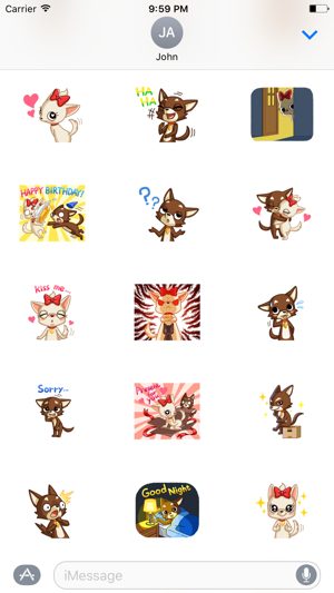 Chihuahua Couple Dog Sticker(圖2)-速報App