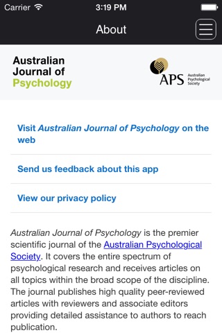 Australian Journal of Psychology screenshot 2