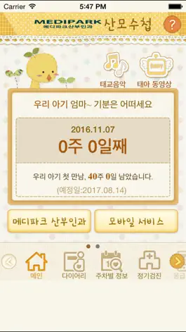 Game screenshot 메디파크 산모수첩 apk