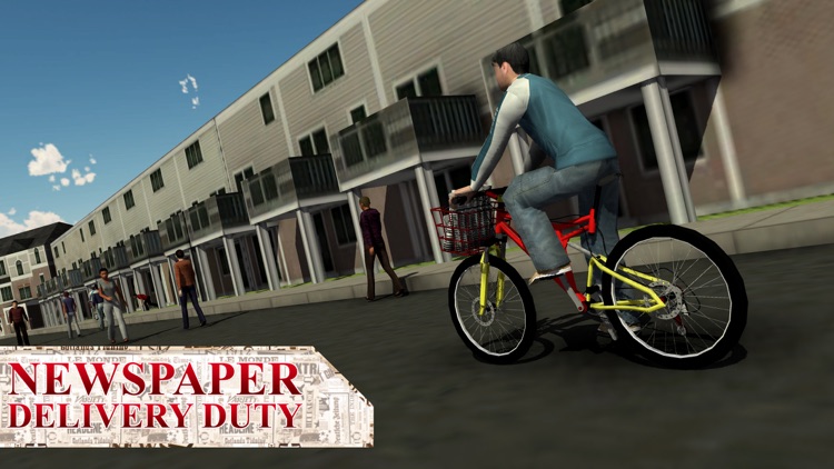 Newspaper Delivery Boy & bike ride game