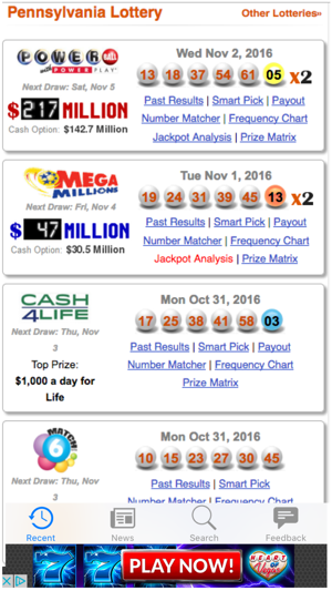 PA Lottery Results