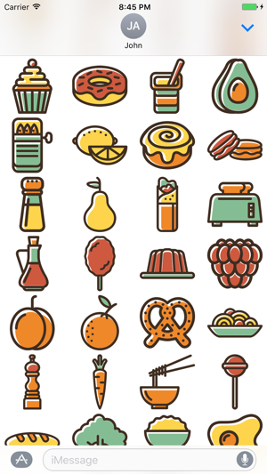 Foodimix Food Stickers for iMessage(圖3)-速報App