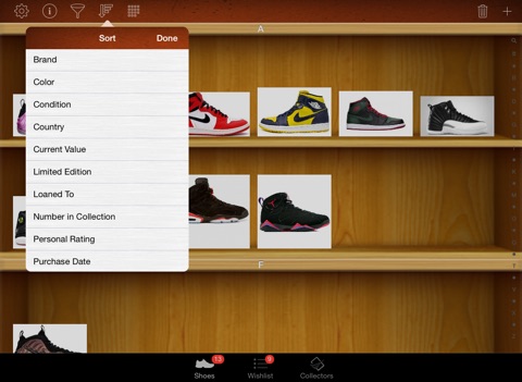 Shoe Collectors for iPad screenshot 3