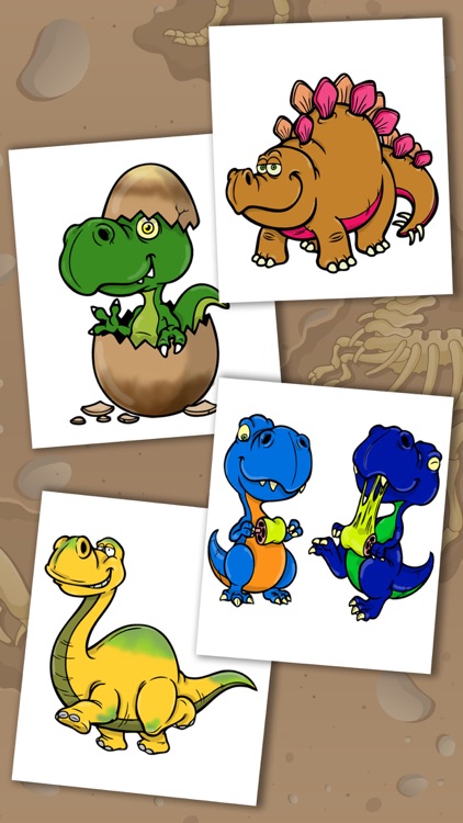 Paint magic dinosaurs – coloring drawings