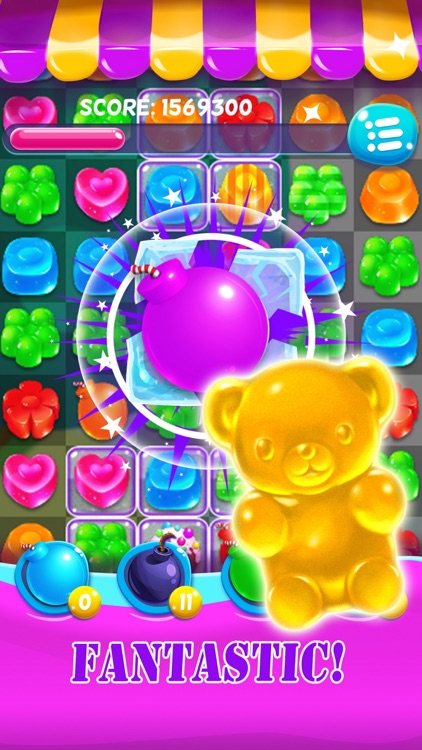 Candy Jelly Bears - For match 3 sweet bear puzzle