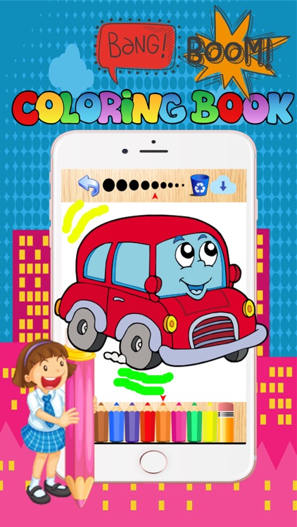 Vehicles Coloring Page Free-Fun Painting Good Kids screenshot-3