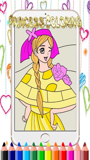 công chúa trang màu của - bản vẽ  vẽ tranh trò chơi  cho trẻ em