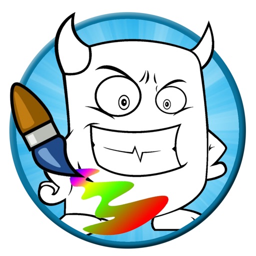 Drawing Super Hero Monster Coloring Page Version Icon