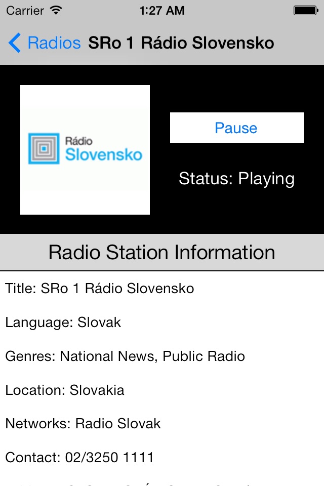 Slovakia Radio Live Player (Slovak / Slovensko) screenshot 3