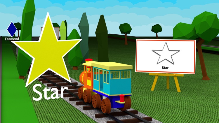 Preschool Shapes Learning Game - 3D Train For Kids