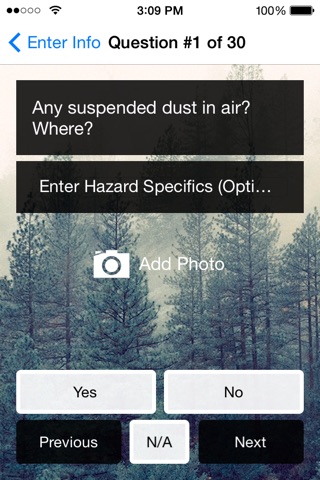 Combustible Dust Assessment screenshot 3