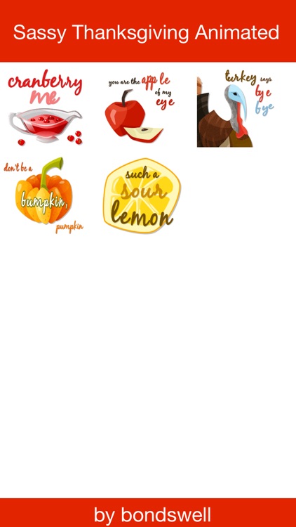 Sassy Thanksgiving Animated - Animated Stickers