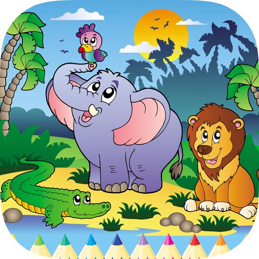 Coloring Book Animal of Africa: Free Game for Kids Icon