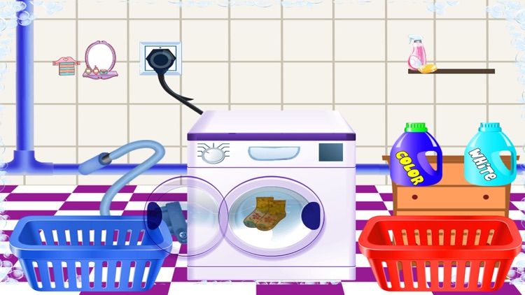 Kids Clothes Washing Game - Crazy baby hand,machine cloth wash & dressup girls little spa Fun