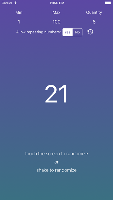 LuckyNumber - A Random Number Generator screenshot 2