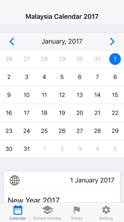 Malaysia Calendar 2017 screenshot-3