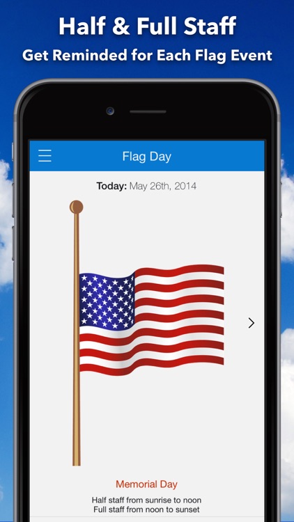 Flag Day - Get Alerts on US Half & Full Staff Days screenshot-0
