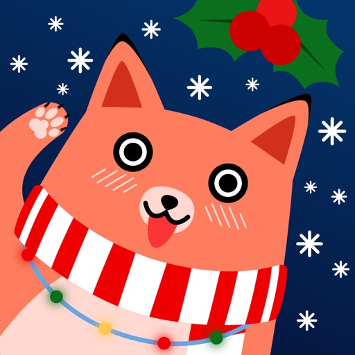 Moji Fox Animated Christmas Sticker Pack Icon