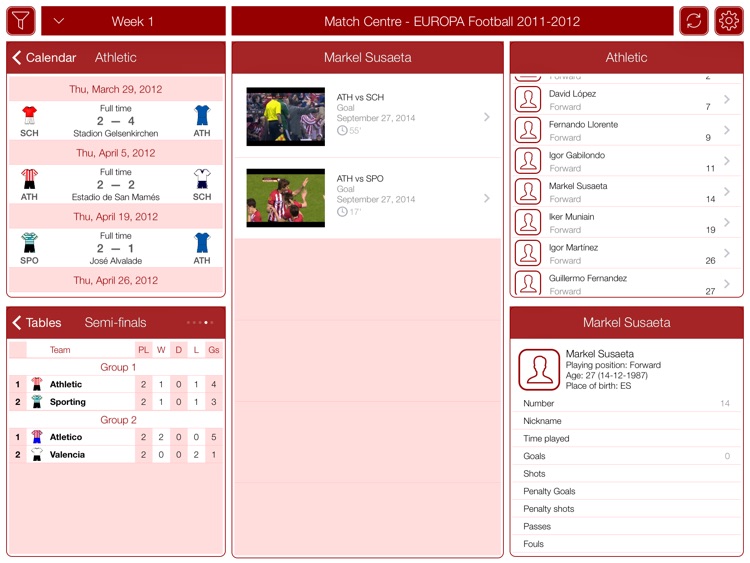 EUROPA Football 2011-2012 - Match Centre