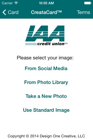 IAA Credit Union CreataCard screenshot 2