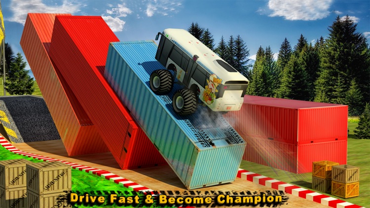 Bus Stunt - 4x4 Monster Truck Hill Driving