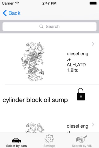 VW parts and diagrams screenshot 2