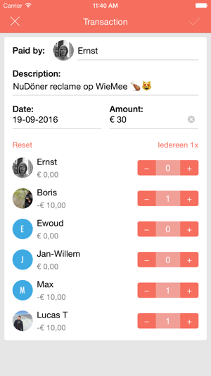 WieMee - Cost sharing made easy(圖2)-速報App