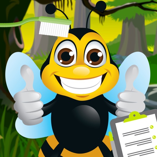 Free Dentist Game Honey Bee Happy White teeth iOS App