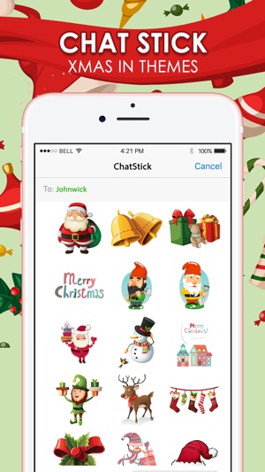 Merry Christmas Stickers Keyboard Themes ChatStick(圖1)-速報App