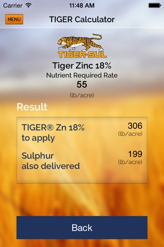 TigerSul  Crop Nutrient Calculator screenshot 2