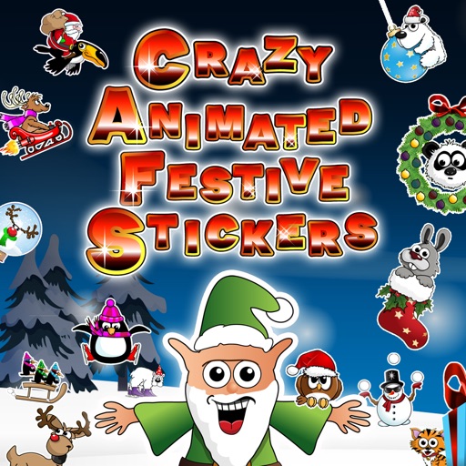 Crazy Animated Festive Stickers iOS App