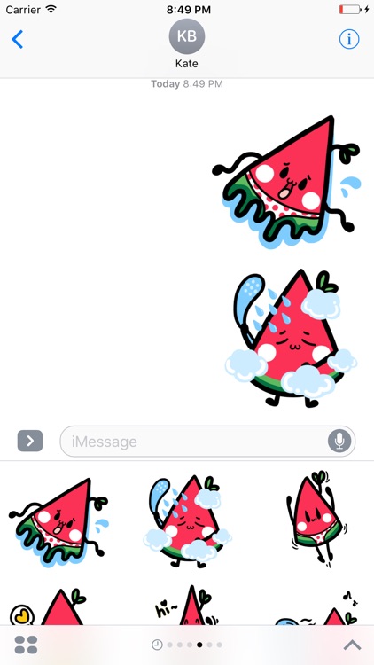 Watermelon Emoticon stickers