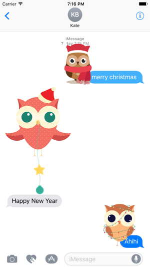 Cute Christmas Owls - Fx Sticker(圖2)-速報App