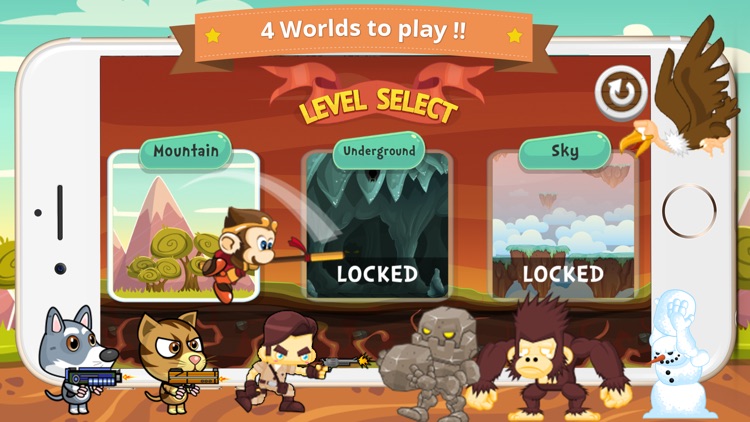 Cat Brothers Platform Bullet VS Gorilla Ape Kong screenshot-3
