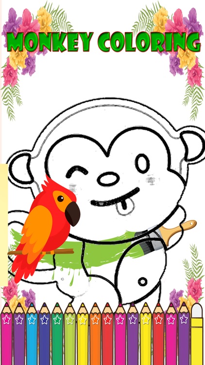 Monkey Coloring For Kids learning Second Edition