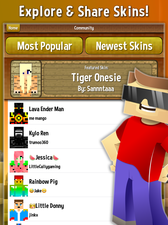 Skin Creator Gold For Minecraft Skins by DV Artz Limited