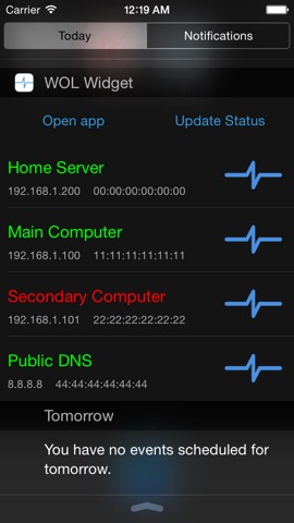 WOL Widget - Notification Center Wake On LANのおすすめ画像1