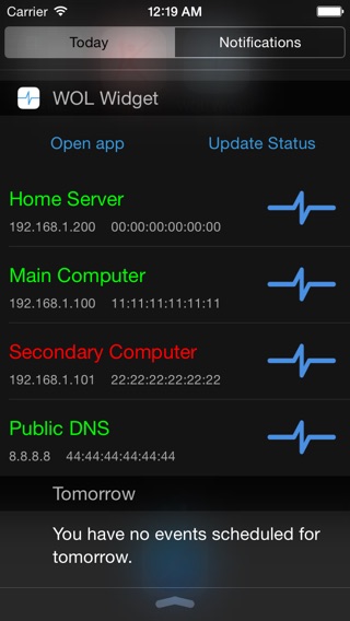 WOL Widget - Notification Center Wake On LANのおすすめ画像1