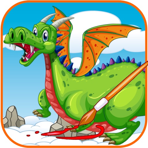 Dragon And Dinosaur Coloring Book For Kids icon