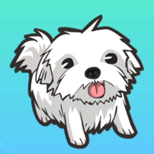 Sticker Dog Maltese