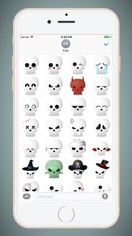 Cute Skull emojis for Halloween - Fx Sticker