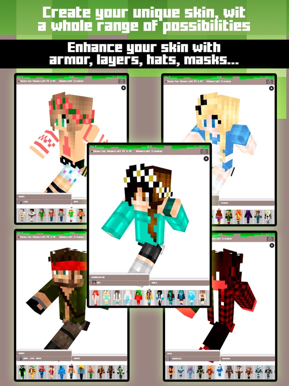 Skins for Minecraft PE & PC - Free Skins - App voor iPhone 