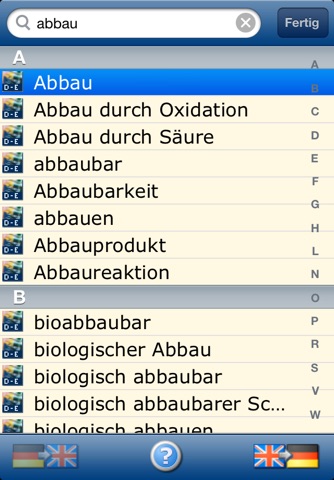 Dictionary of Chemistry DE-EN screenshot 3